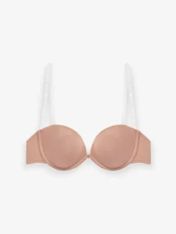 - Nude beha voor een glad silhouet zonder bandjes met transparante achterkant*Next Sale