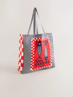 Print - Sardine Print 100% Cotton Shopper Bag*Next New