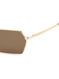 Rectangular Geometrical Sunglasses in Gold and Havana*Prive Revaux Best