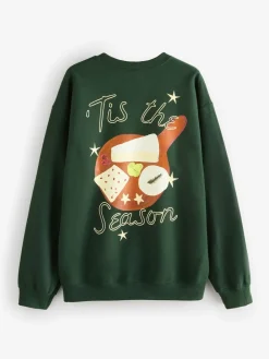 Christmas Cheese Board Back Graphic Sweatshirt*Proper Good Hot