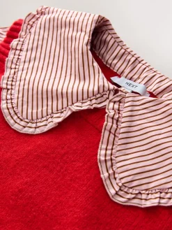 - Frill Collar Shirt Layer Knitted Tank*Next Online