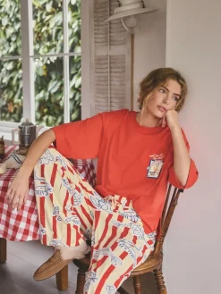 Red Stripe Fish - Tricot pyjama met korte mouwen*Next Hot