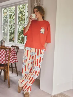 Red Stripe Fish - Tricot pyjama met korte mouwen*Next Hot