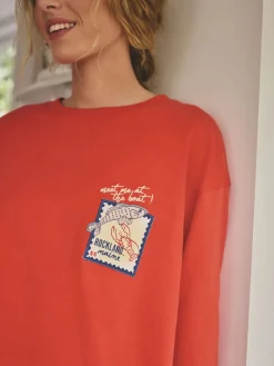 Red Stripe Fish - Tricot pyjama met korte mouwen*Next Hot