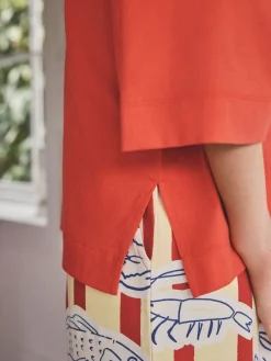 Red Stripe Fish - Tricot pyjama met korte mouwen*Next Hot