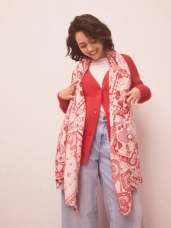 Red Valentine Patchwork - Lichte sjaal*Next