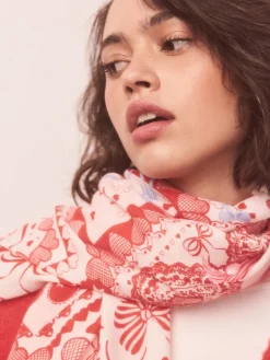 Red Valentine Patchwork - Lichte sjaal*Next