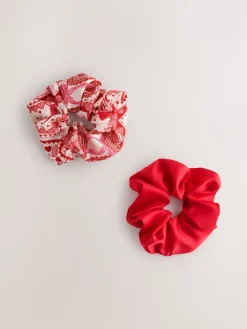 Red Valentine Patchwork - Oversized Scrunchies 2 Pack*Next