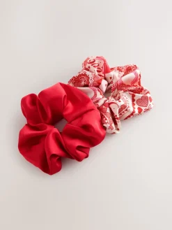 Red Valentine Patchwork - Oversized Scrunchies 2 Pack*Next