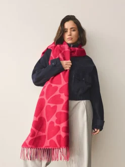 Red/Pink Heart Print - Halfzware sjaal*Next Hot