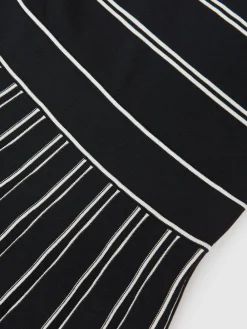 Amber Stripe Pleated Knitted Midi Dress*Reiss Best