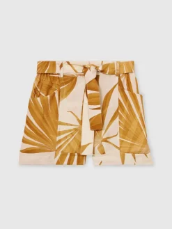 Avril Palm Print shorts met riem*Reiss Best