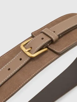 Beatrix Leather and Suede Corset Waist Belt*Reiss