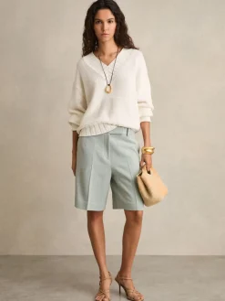 Dalora - Tailored bermudashort met linnen*Reiss Hot