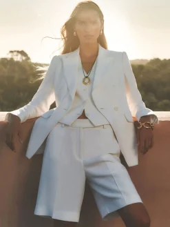 Devon bermudashort van linnenmix*Reiss