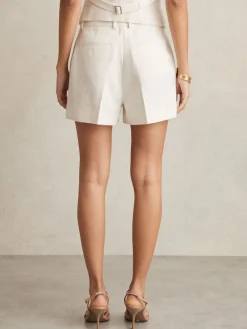 Devon elegante shorts van linnenmix*Reiss Discount