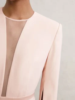 Evora Plunge-Neck Split-Sleeve Jumpsuit*Reiss Best