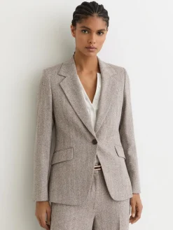 Isla Single-Breasted Textured Blazer*Reiss Sale