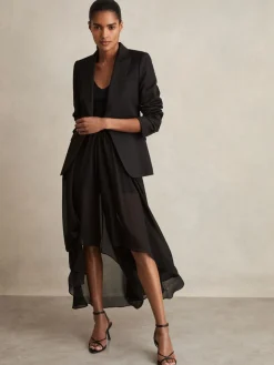 Lucie doorschijnende high-low short met bovenlaag*Reiss