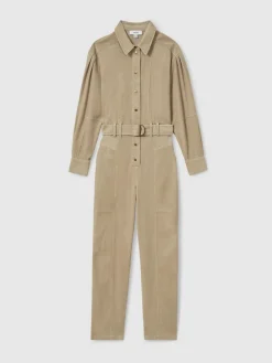 Mara katoenen corduroy Jumpsuits met toelopende pijpen en stretchy*Reiss Online
