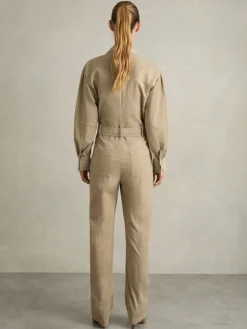 Mara katoenen corduroy Jumpsuits met toelopende pijpen en stretchy*Reiss Online