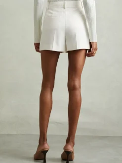 Millie maatsnitshort met bandplooi*Reiss Online