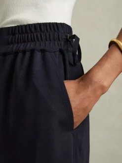 Nora gerimpelde jersey midi-rok van wolmix*Reiss Sale