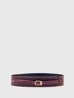 Odell Leather Double-Strap Corset Waist Belt*Reiss Online