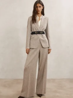 Petula Suede Double-Buckle Corset Waist Belt*Reiss Discount