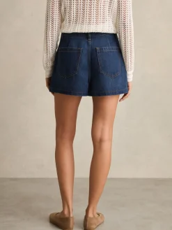 Raymond denim shorts met plooien*Reiss Online