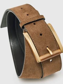 Rosie suède riem met vierkante rolgesp*Reiss New