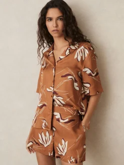 Sammie Short van keperstof met print*Reiss Clearance