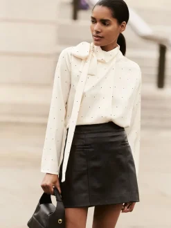 Seema Leather Welt Pocket Mini Skirt*Reiss Hot