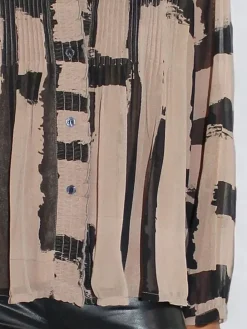 Carolina Shirt With Frill Collar In Abstract Stripe*Religion Online