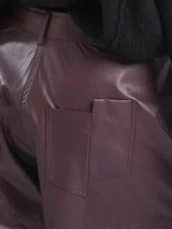 Dark Orbit Faux Leather Shorts With Pocket Details*Religion Discount