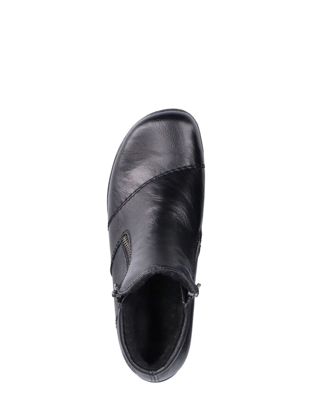 Zipper Black Shoes*Rieker Discount