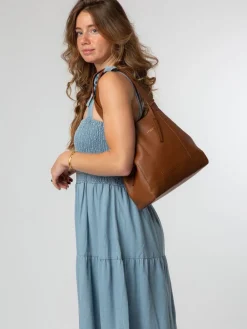 Rijk bruin - Colette leren handtas*Pure Luxuries London Online