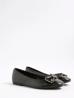 Chain Bow Ballet Pumps*River Island Online