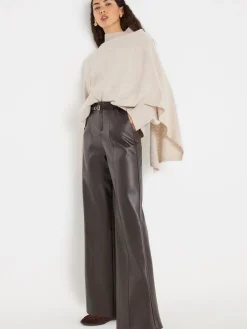 Faux Leather Wide Leg Trousers*River Island New