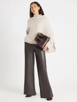 Faux Leather Wide Leg Trousers*River Island New