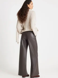 Faux Leather Wide Leg Trousers*River Island New