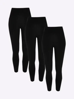 Petite 3 Pack Legging met hoge taille van 100% katoen*River Island New
