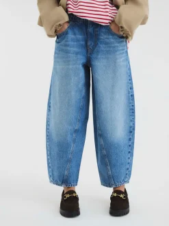 Petite Barrel Jeans van 100% katoen met elastische taille*River Island Discount