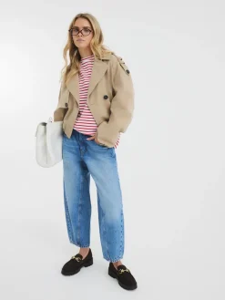 Petite Barrel Jeans van 100% katoen met elastische taille*River Island Discount
