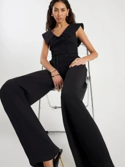Sleeveless Double Collar Belted Jumpsuit*River Island