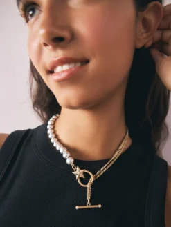 Chain and Bead Necklace*Rockett St George Hot