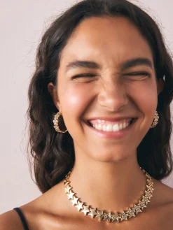 Sparkle Star Hoop Earrings*Rockett St George