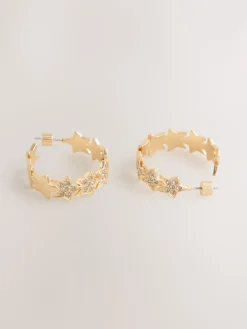Sparkle Star Hoop Earrings*Rockett St George