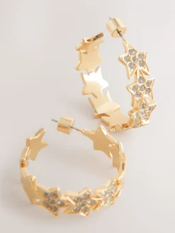Sparkle Star Hoop Earrings*Rockett St George