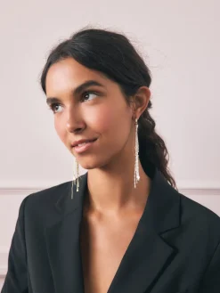 Star Charm Hoop Drop Earrings*Rockett St George